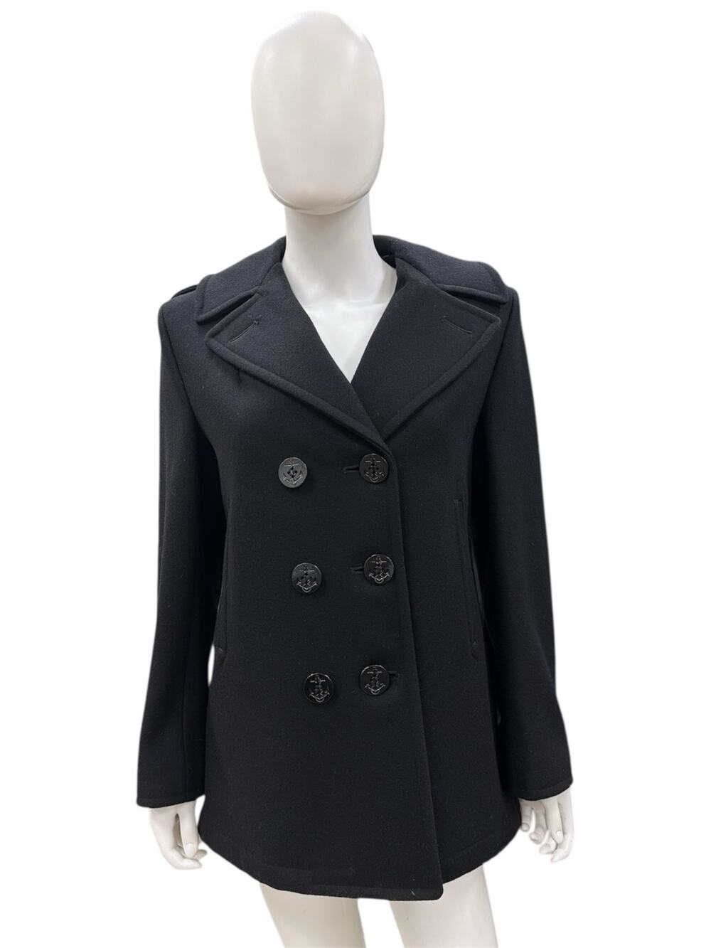 NEW STERLINGWEAR Anchor Collection Pea Coat Women’s Size 8 in Black